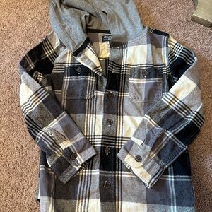 2 for $5!/ OshKosh B'gosh Gray and Black Plaid Shirt